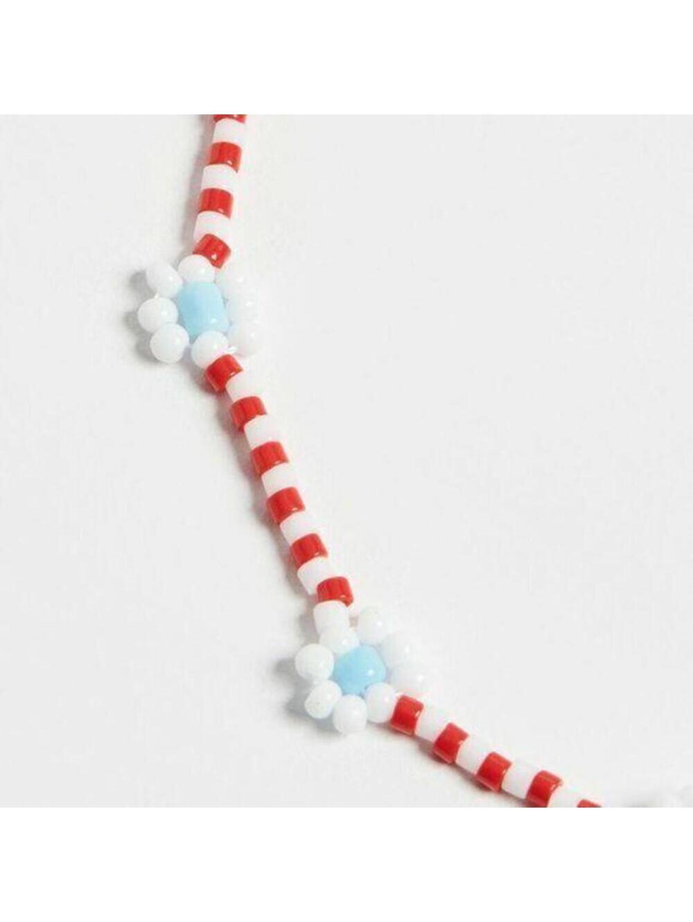 Roxanne Assoulin Daisy Anklet Red White - Picture 5 of 5